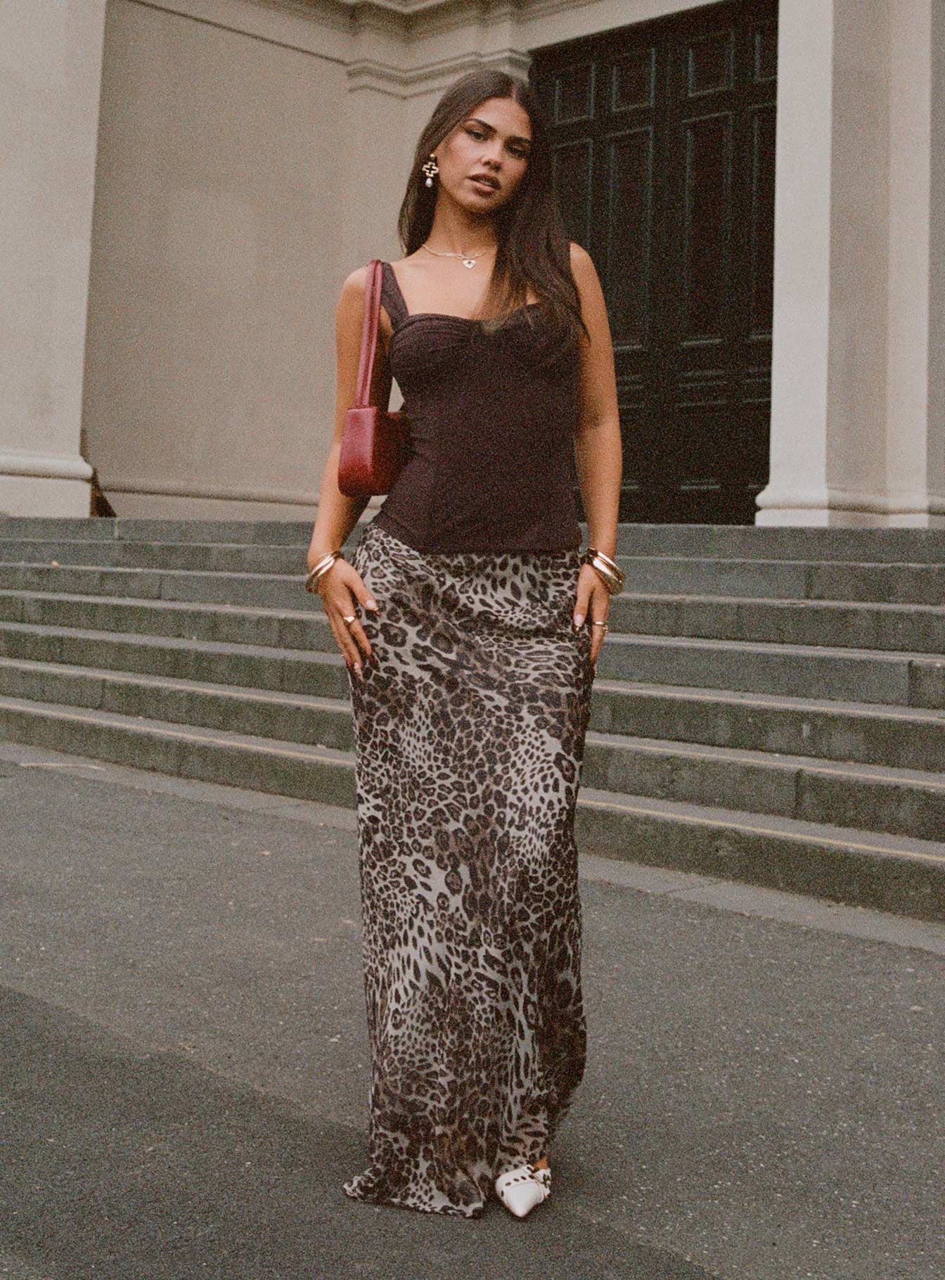 Manda Maxi Skirt Leopard - Image 8