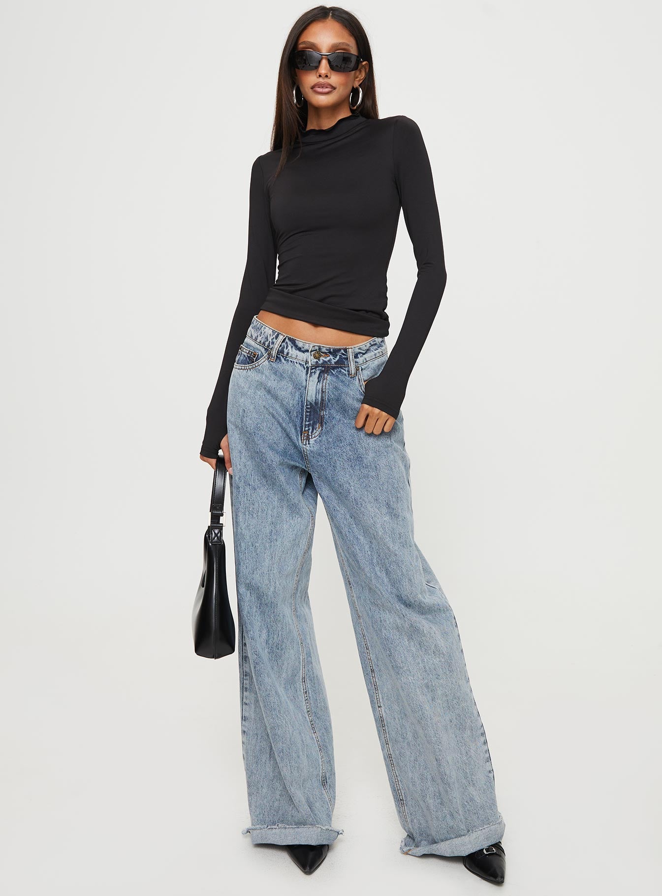 Barrelle Long Sleeve Top Black - Image 2