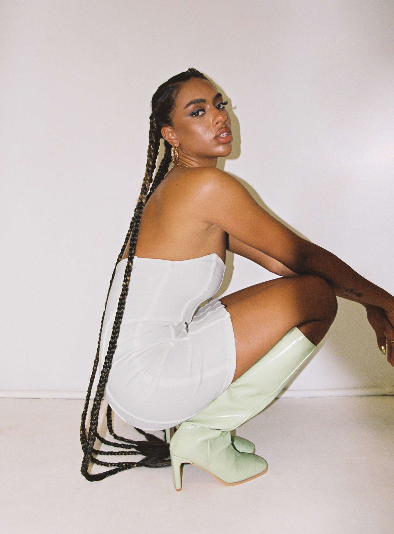 Tristian Mini Dress White - Image 7