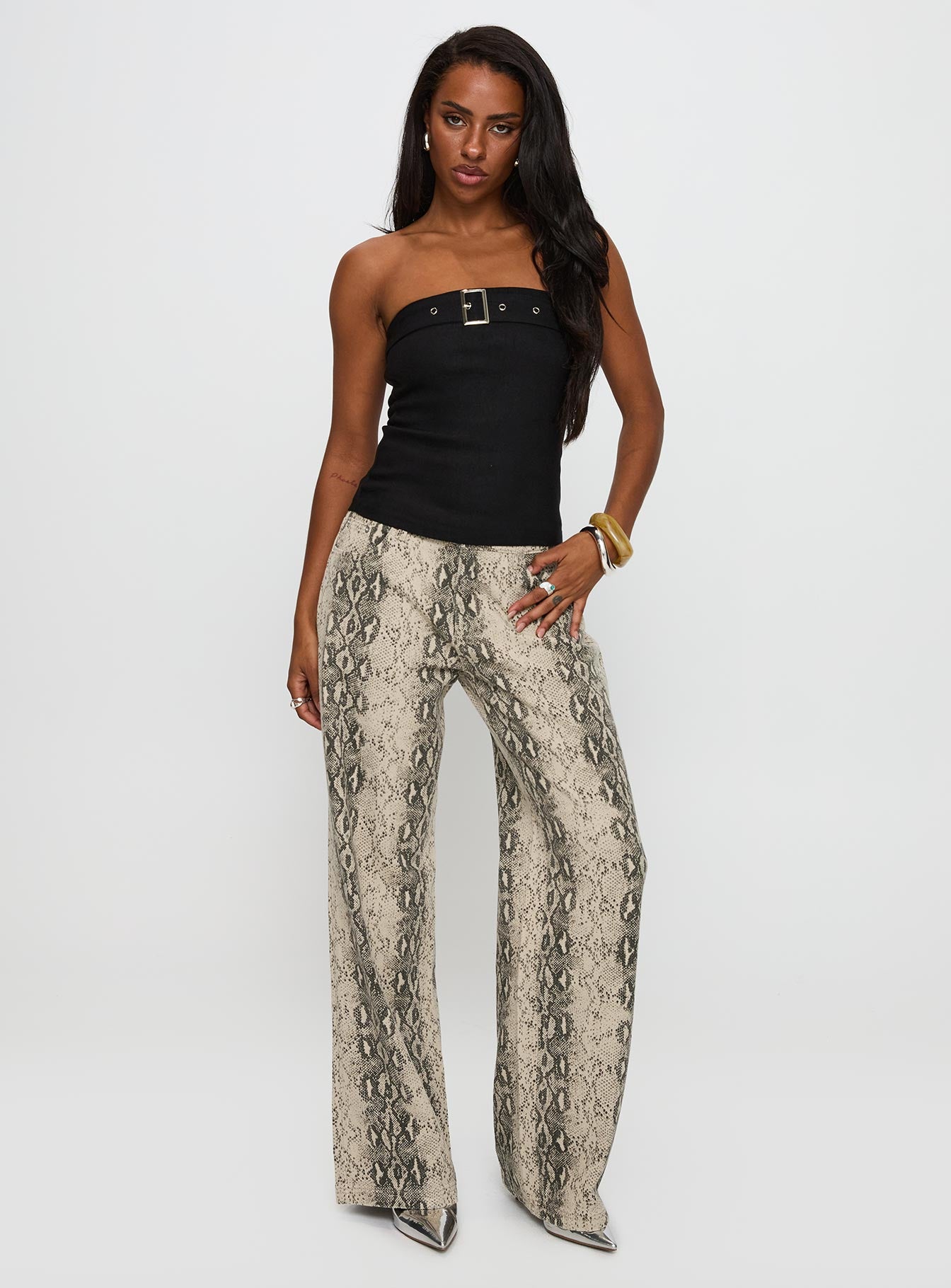 Serpentina Low Rise Straight Leg Jeans Snake - Image 3