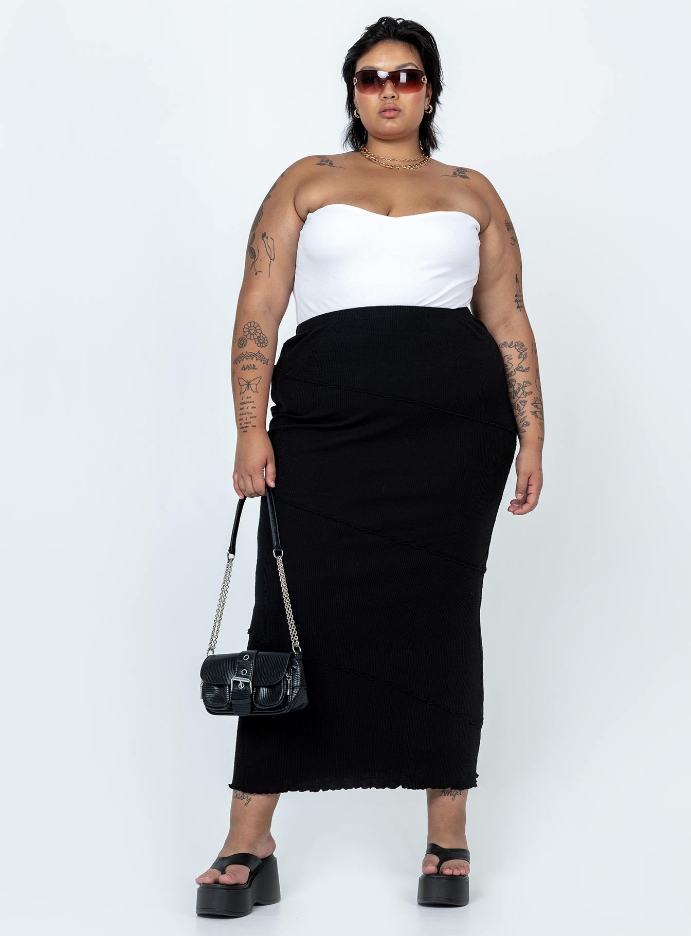 Aston Strapless Bodysuit White Curve - Image 3