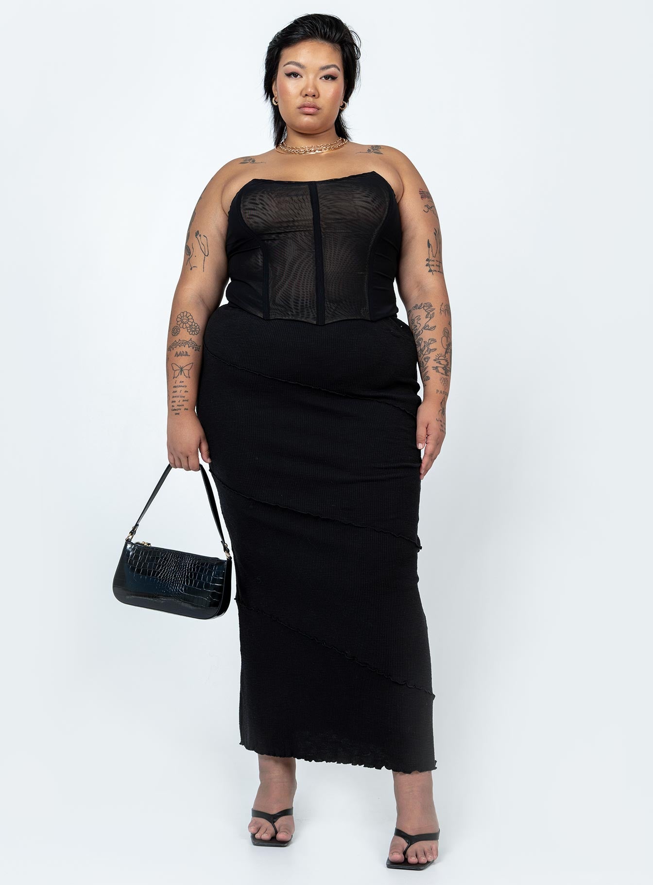 Oscar Maxi Skirt Black Curve - Image 3
