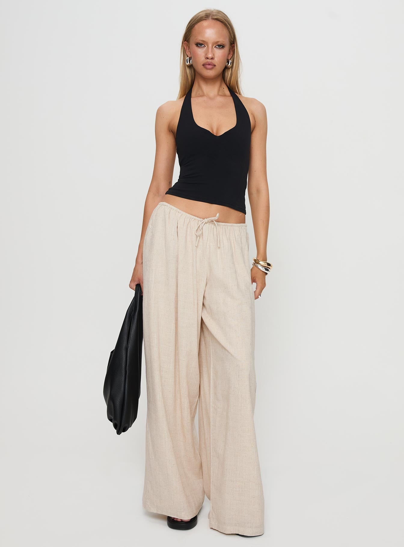 Beach Comber Linen Pant Beige - Image 3