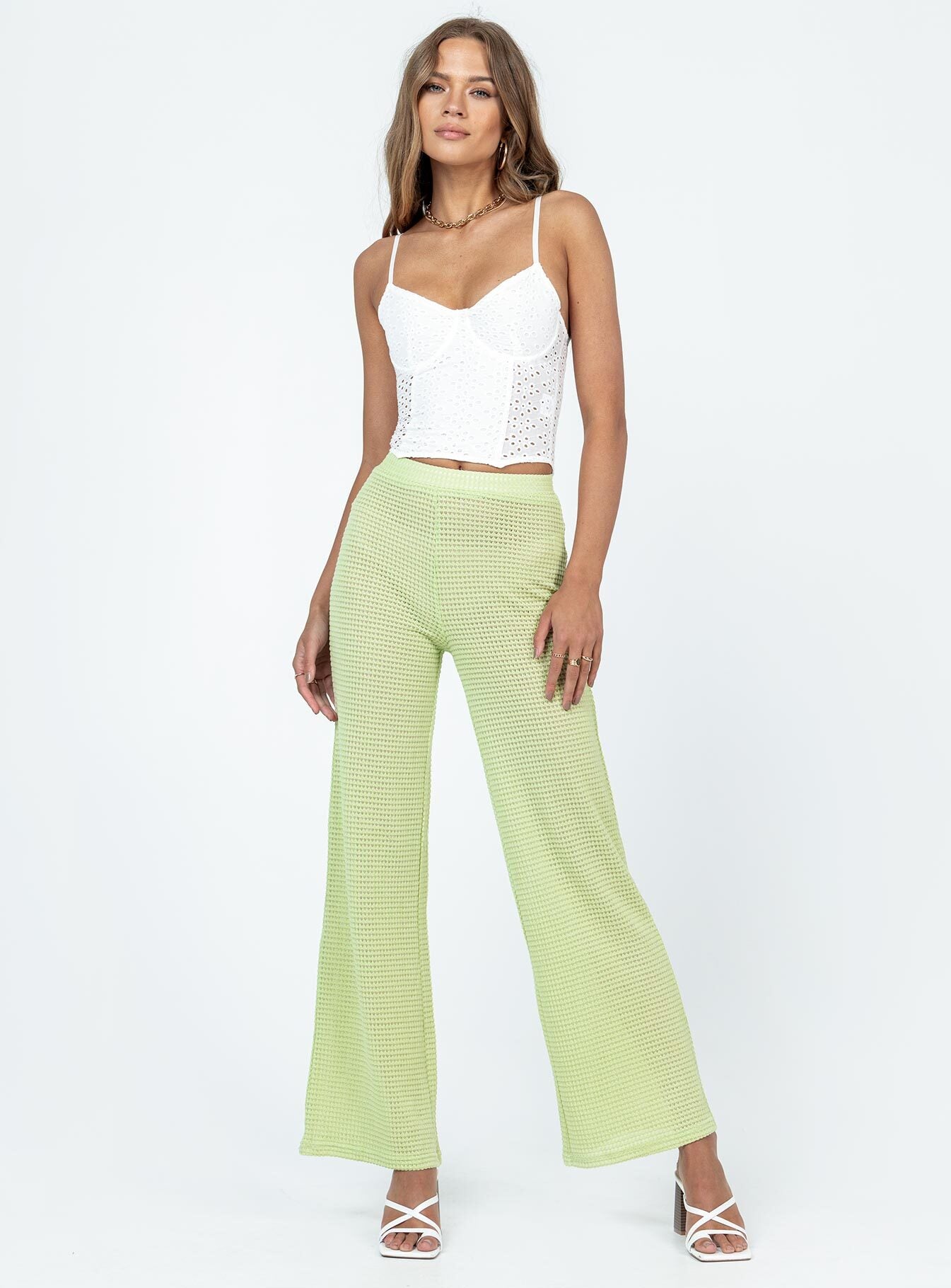 Santa Monica Knit Pants Green - Image 3