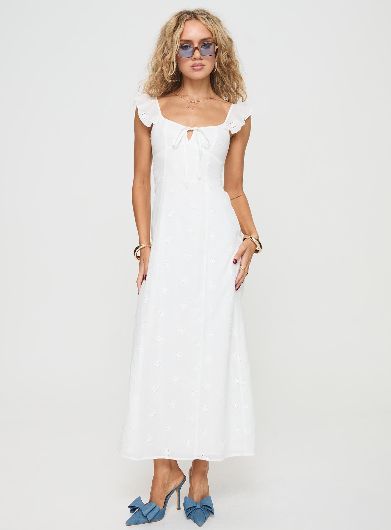 Lombardi Maxi Dress White - Image 3