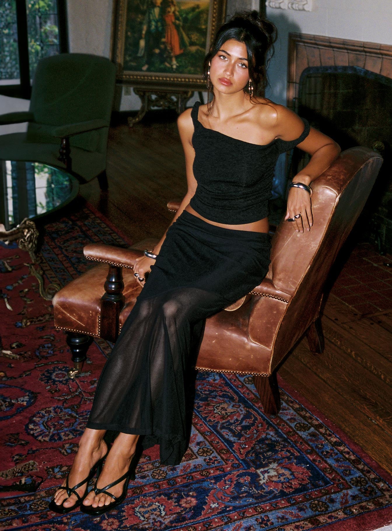 Dauntless Sheer Maxi Skirt Black - Image 9