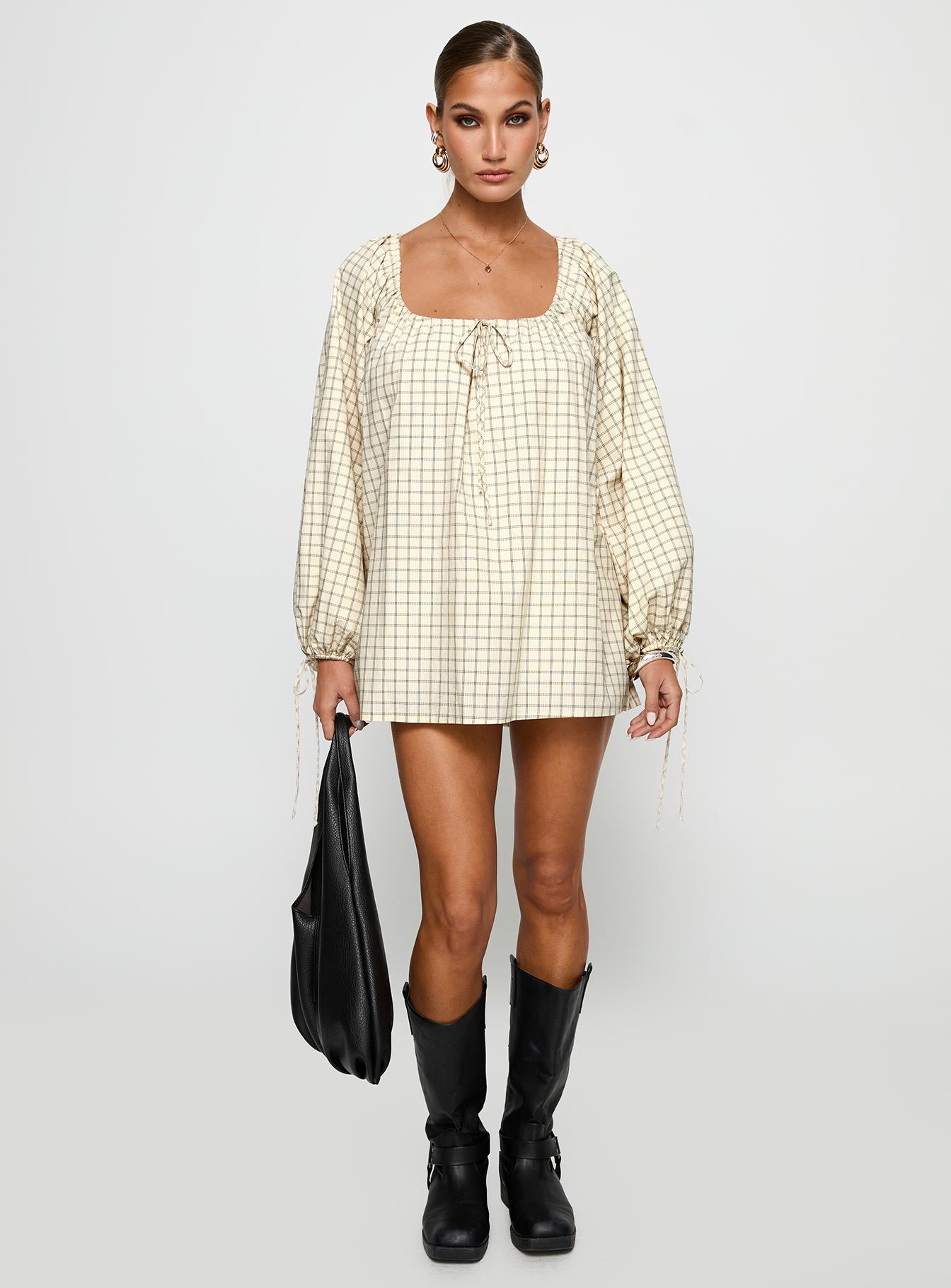 Preacher Playsuit White Check - Image 3