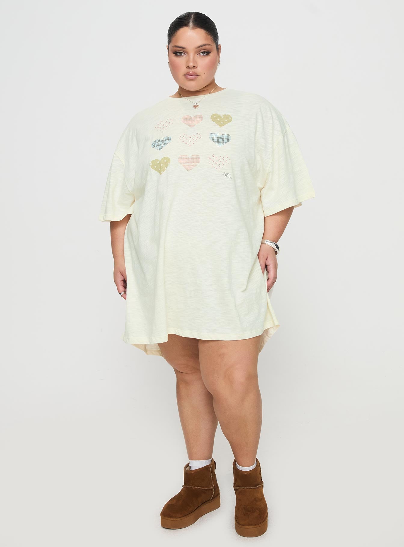 Heart Strong Nightie Sleep Dress Multi Curve - Image 3