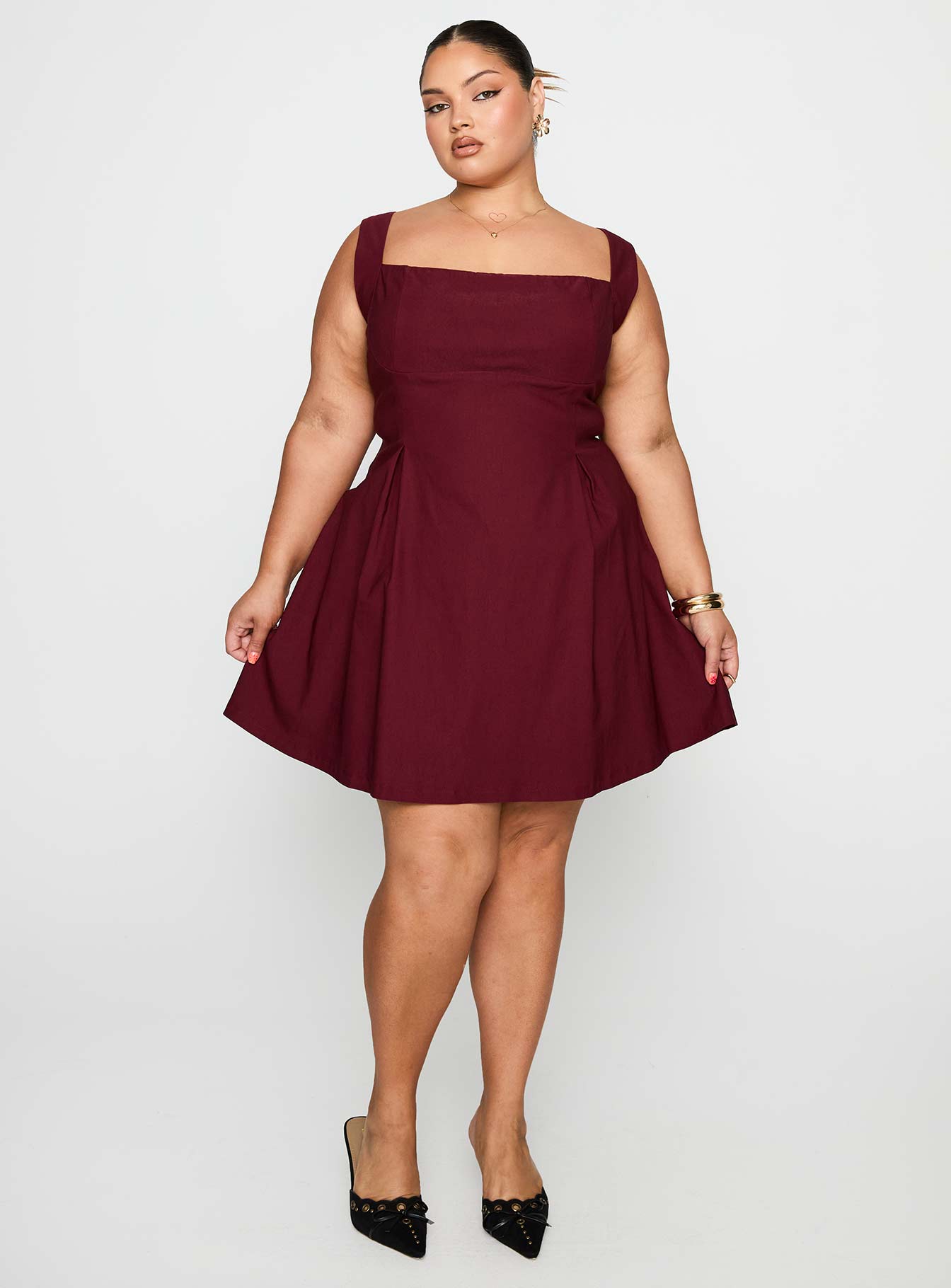 Xanthus Mini Dress Red Curve - Image 2