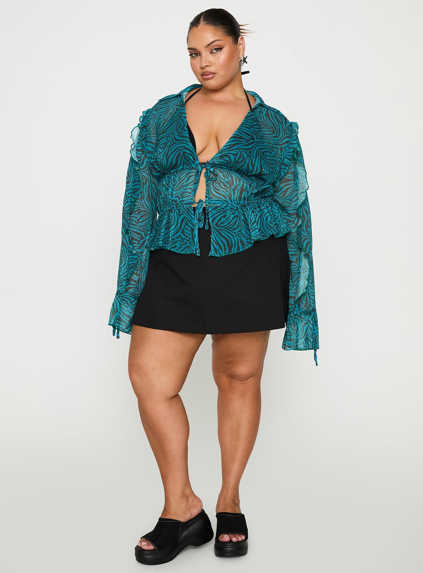 Holidaze Long Sleeve Top Zebra Curve - Image 3