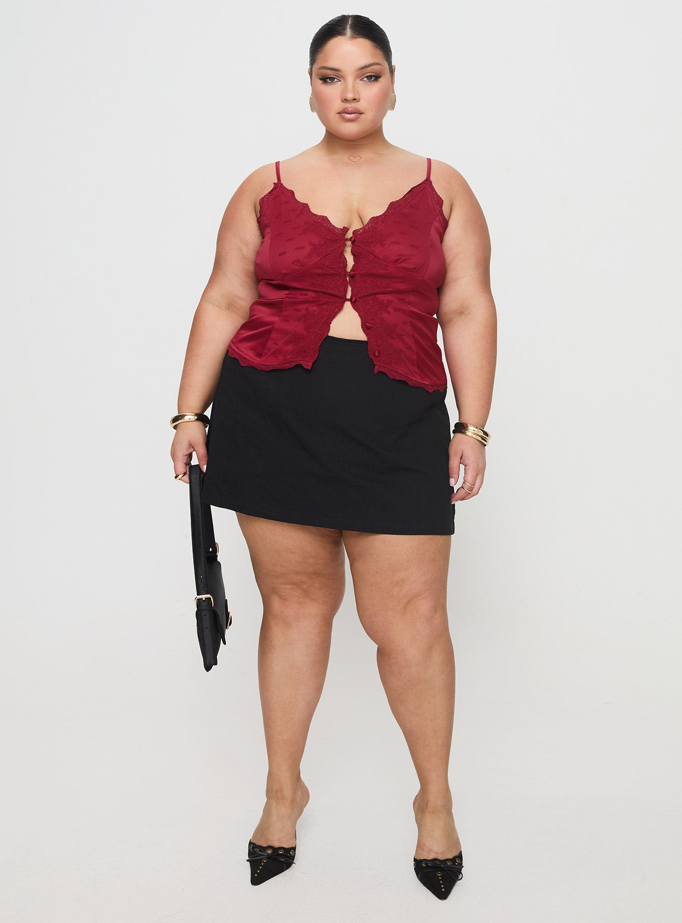 Juliana Top Dark Red Curve - Image 2