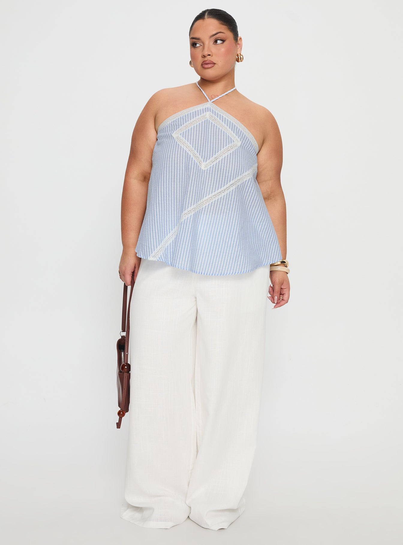 Pedra Wide Leg Pant White Curve - Image 3