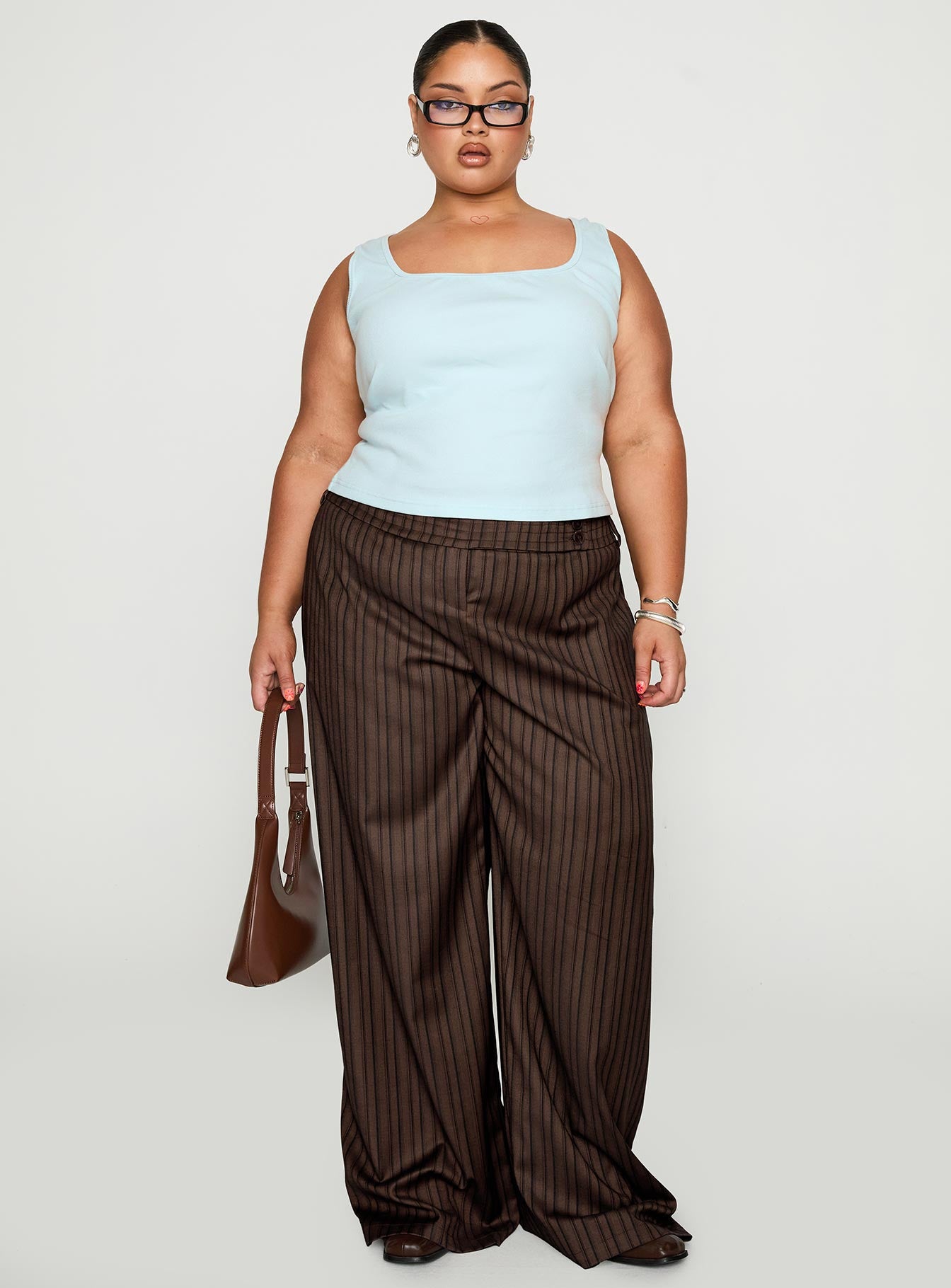 Cedars Low Rise Pant Brown Stripe Curve - Image 3