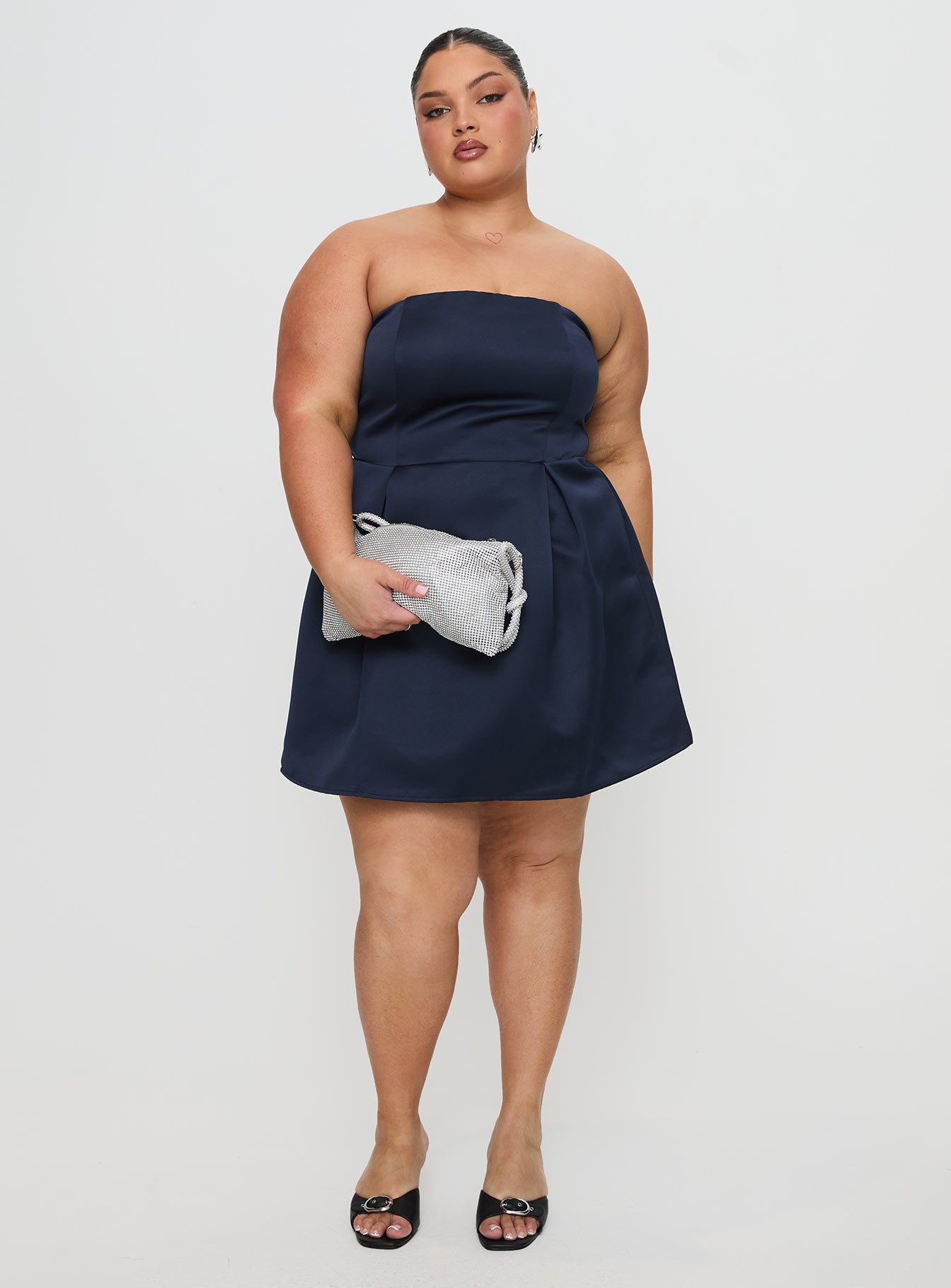 Spader Corset Mini Dress Navy Curve - Image 3