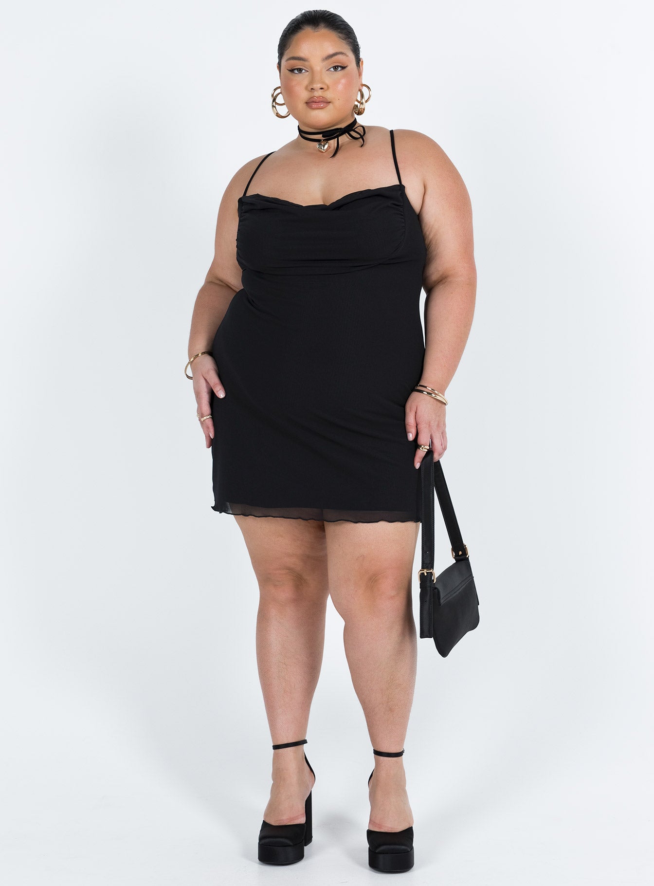 Sugar Mini Dress Black Curve - Image 3