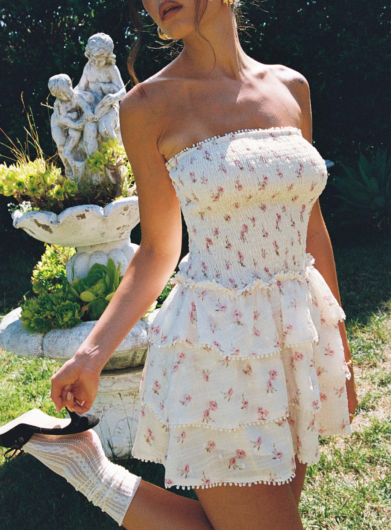 Sunkiss Frill Mini Dress Floral - Image 9