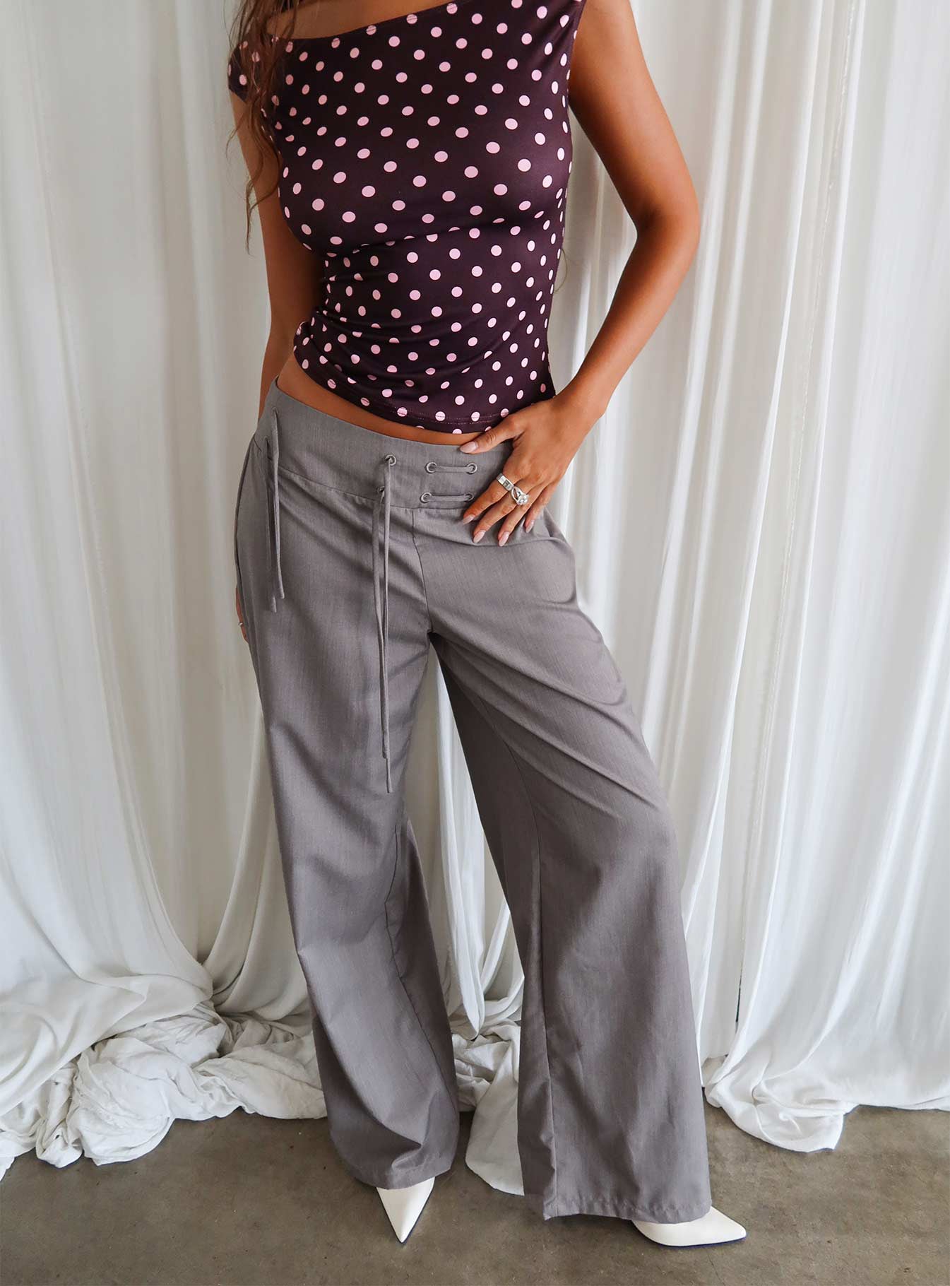 Just Have Fun Wide Leg Pant Grey - Image 10