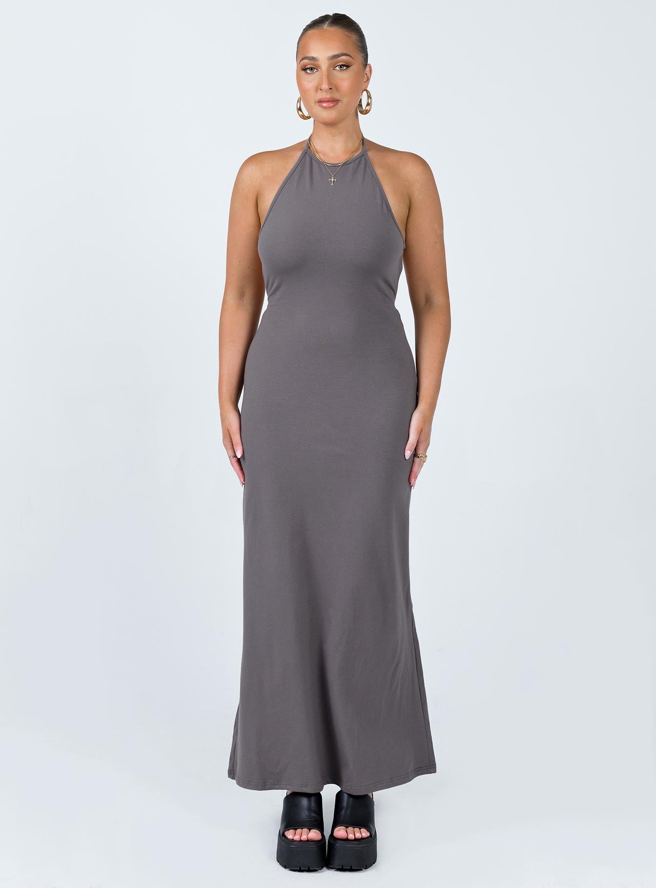 Caterina Maxi Dress Grey - Image 2