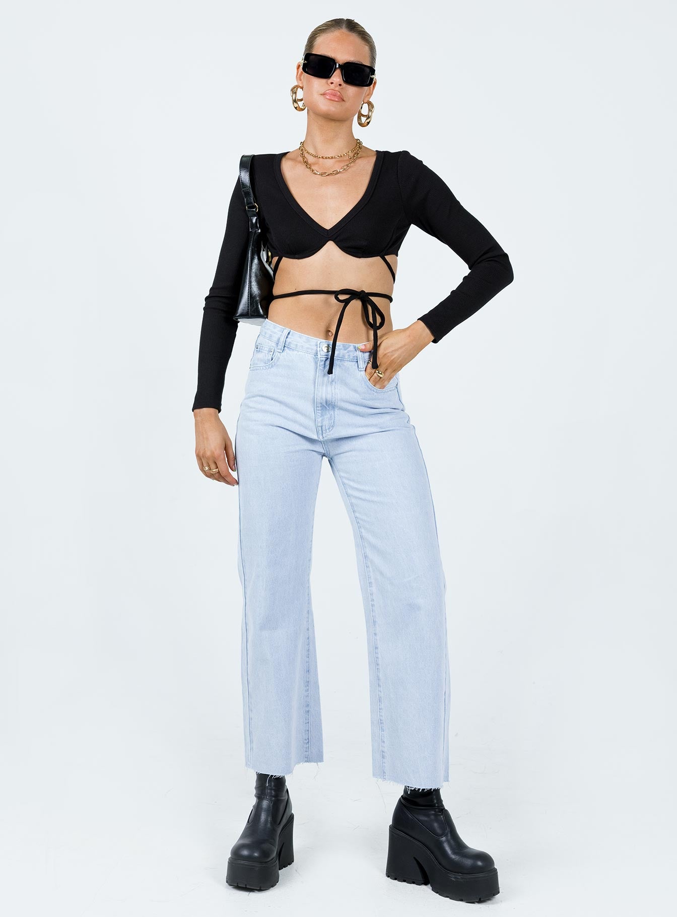 Armitage Long Sleeve Top Black - Image 2