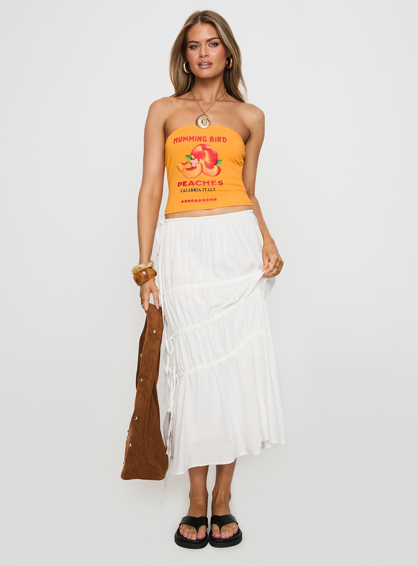 Perky Maxi Skirt White - Image 3