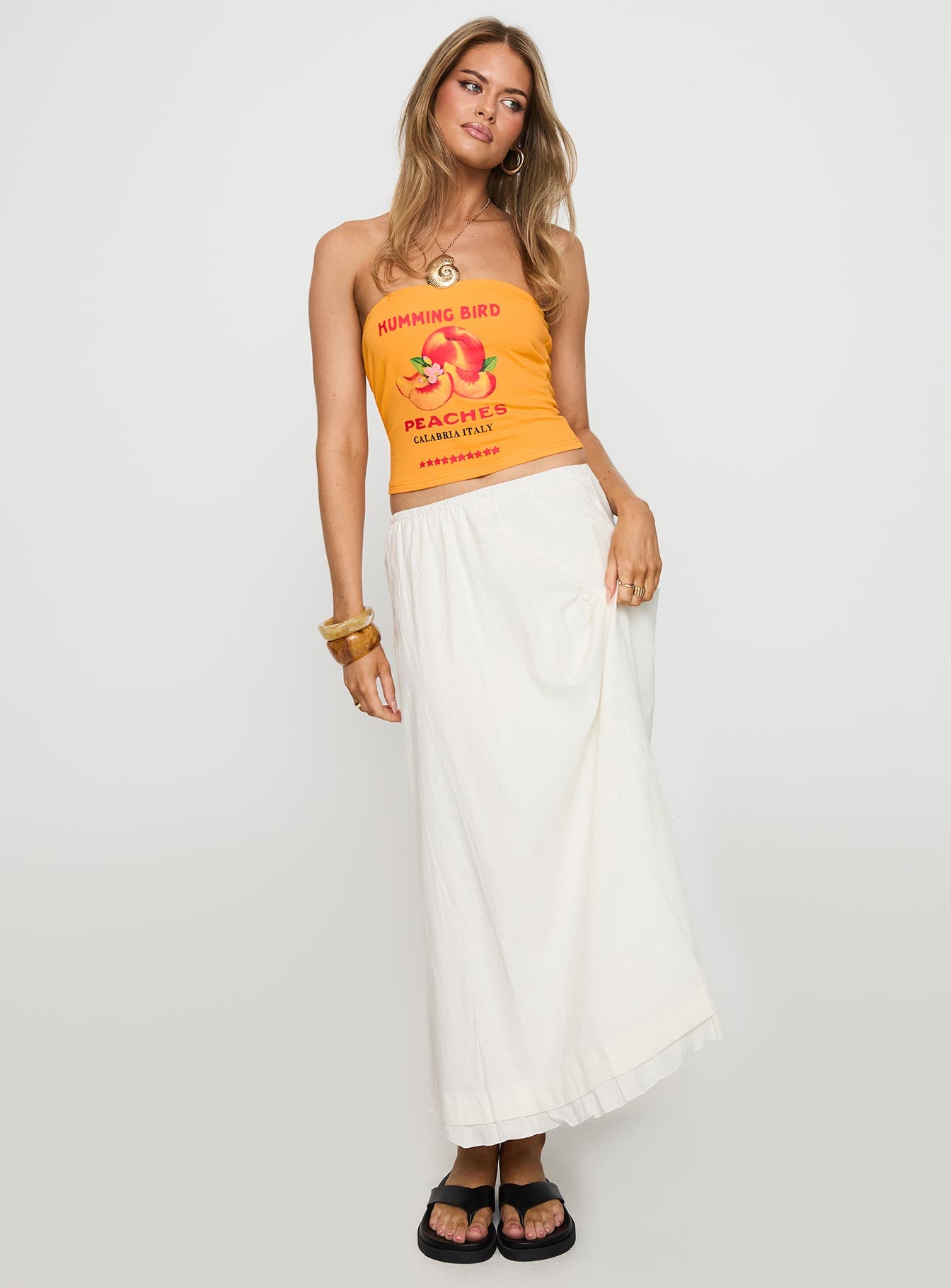 Empress Of Love Maxi Skirt White - Image 3