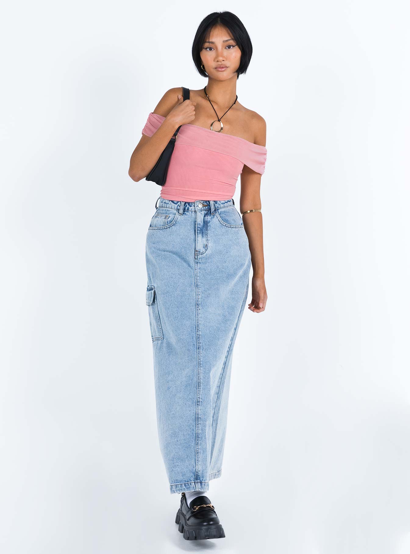 Calypsa Drape Top Pink - Image 3