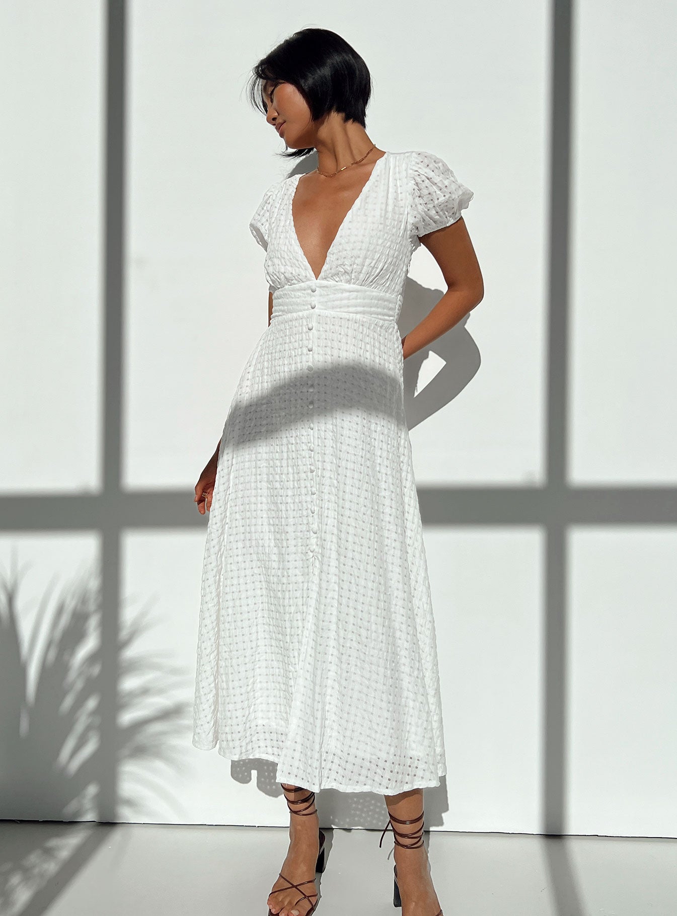 Attal Midi Dress White - Image 2