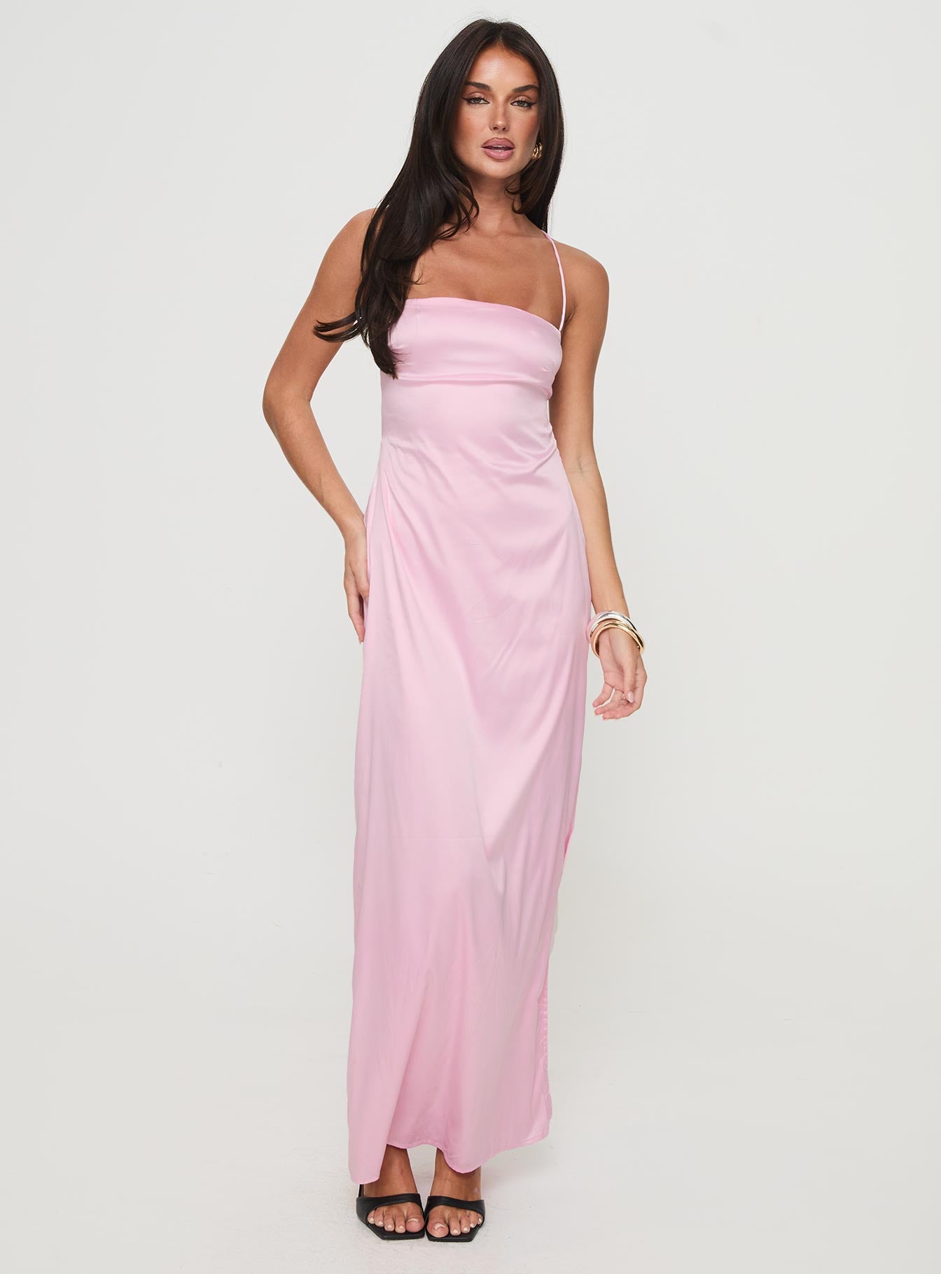 Roselyn Maxi Dress Pink - Image 3