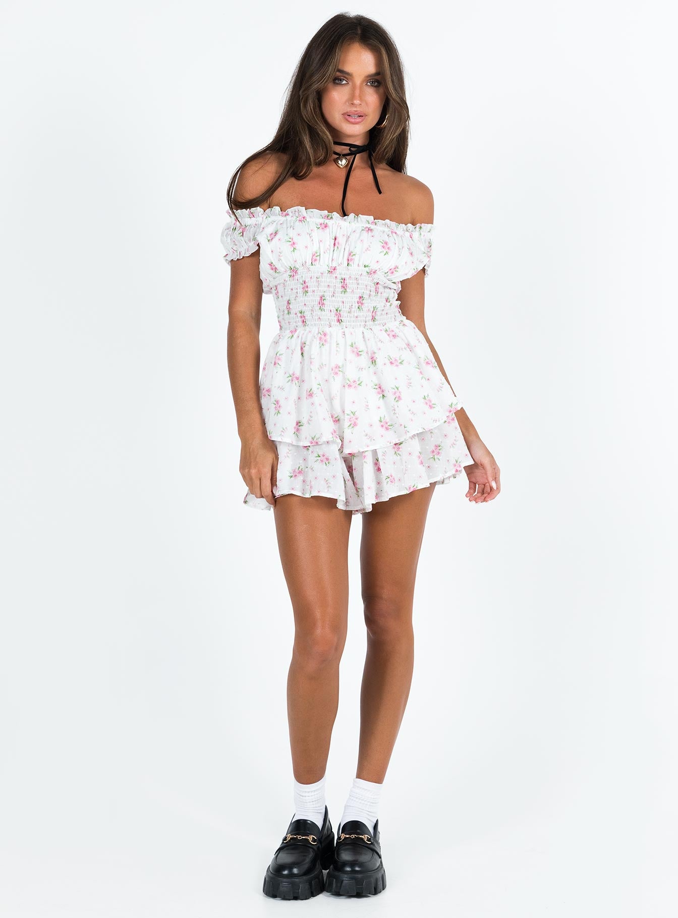 The Love Galore Romper White Floral - Image 3