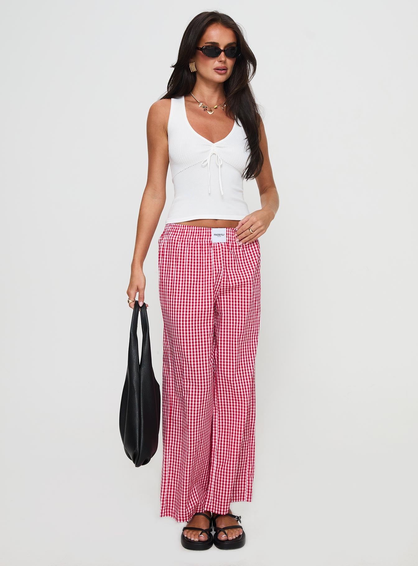 Beach House Pants Red Gingham - Image 3