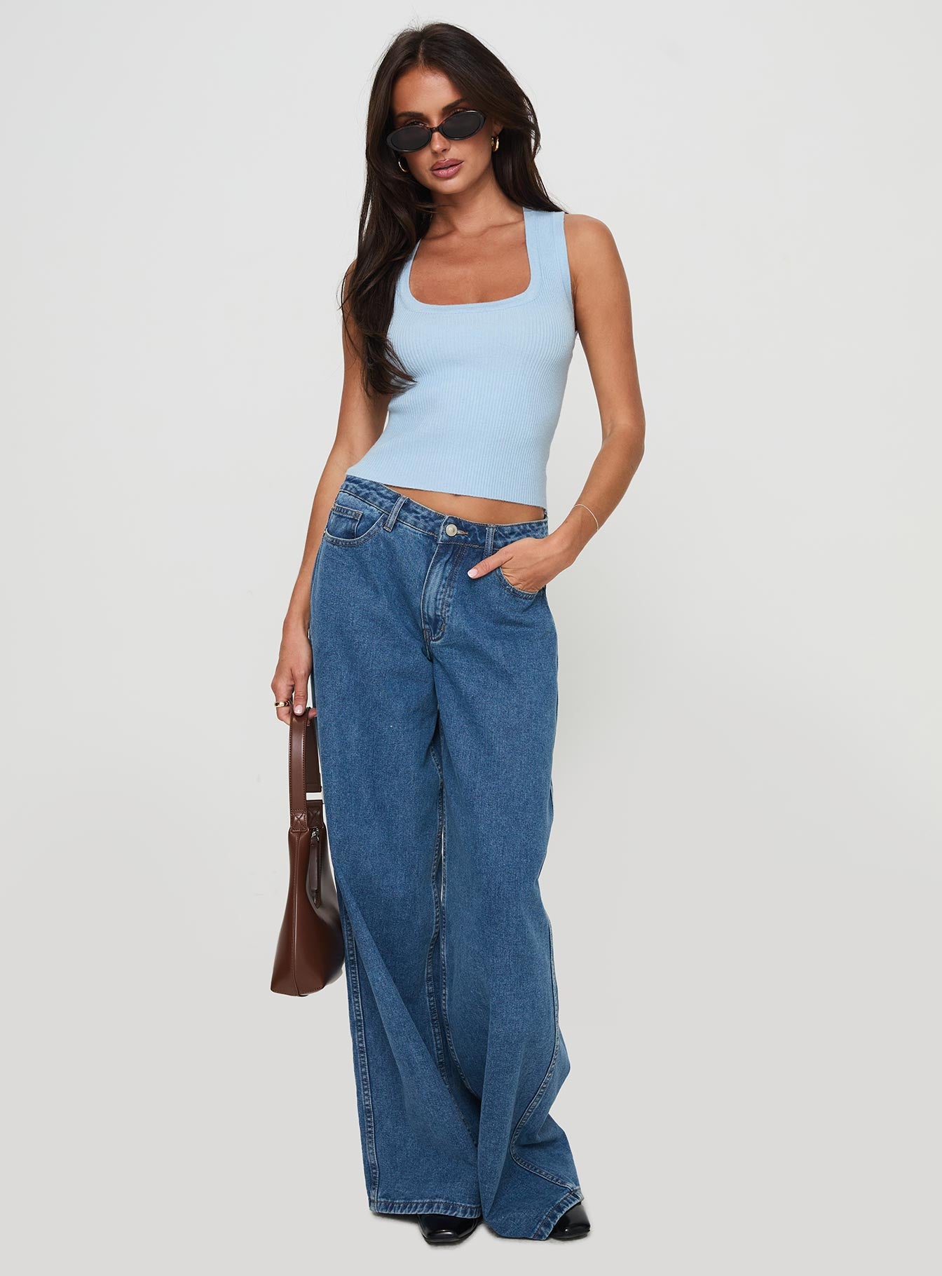 Issues Knit Top Blue - Image 2