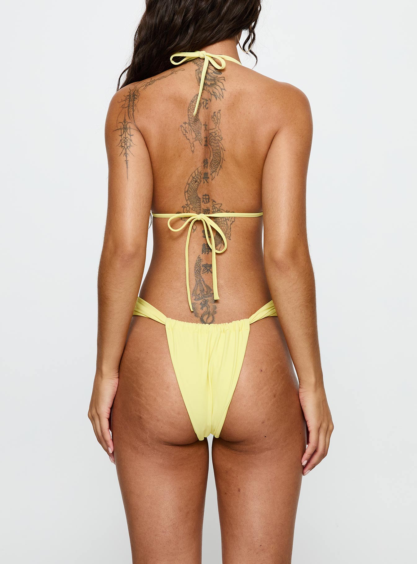 A Good Time Triangle Bikini Bottoms Yellow - Image 3