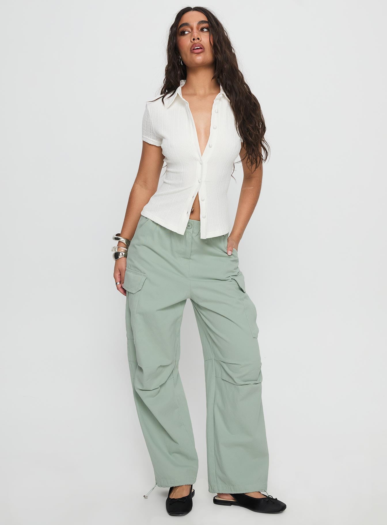 Elanthea Cargo Pants Green - Image 2