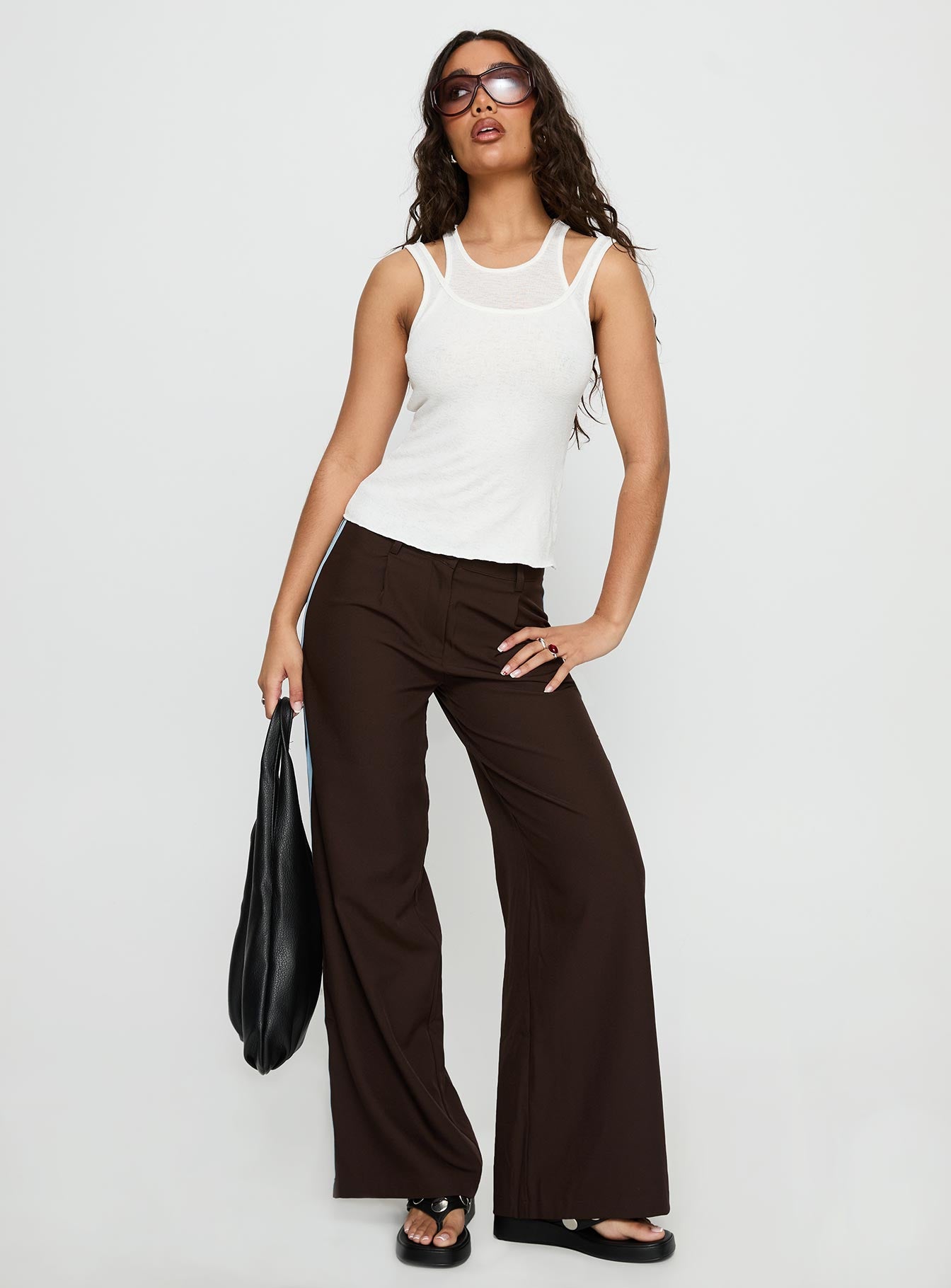 Wendi Tipping Suit Pant Brown / Blue - Image 3