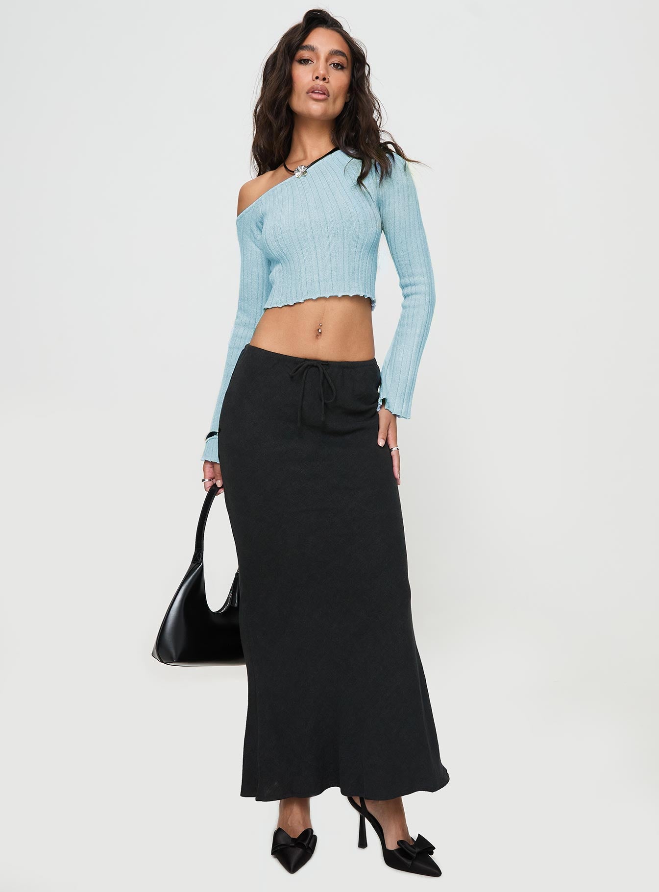 Santorini Knit Top Blue - Image 3