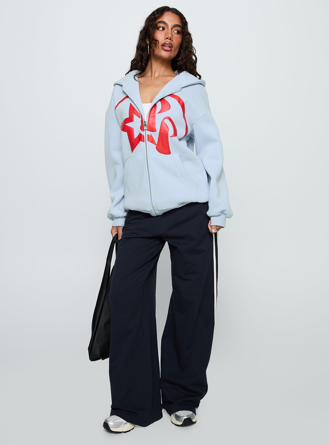 Starblazer Zip Up Graphic Hoodie Blue / Red - Image 3