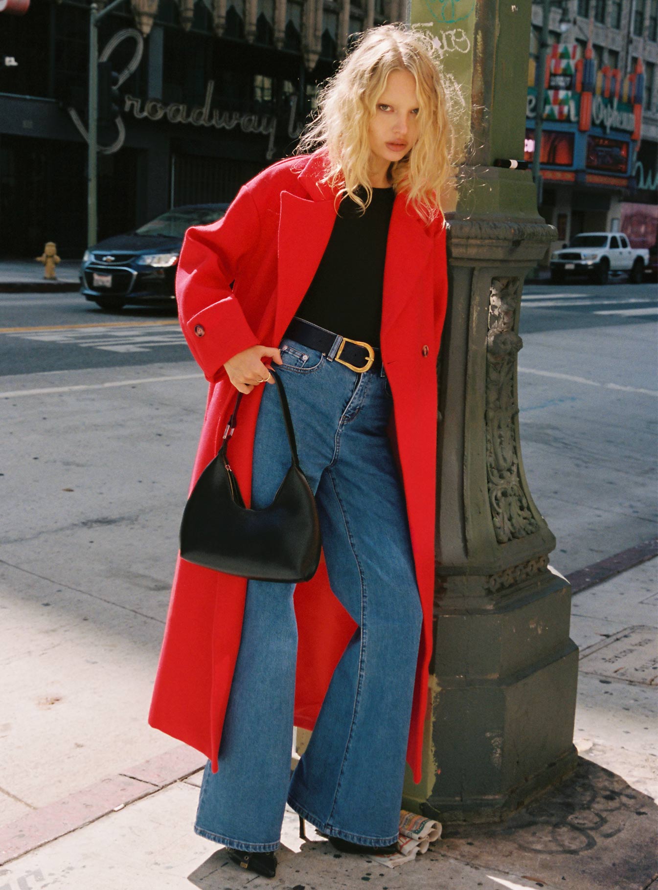 Lucille High Rise Flared Jeans Mid Wash - Image 9