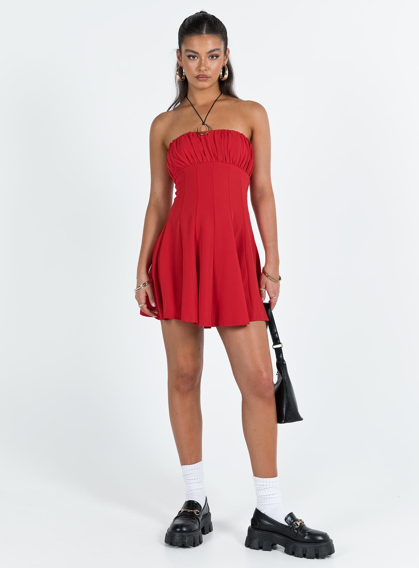 Largo Strapless Mini Dress Red - Image 3