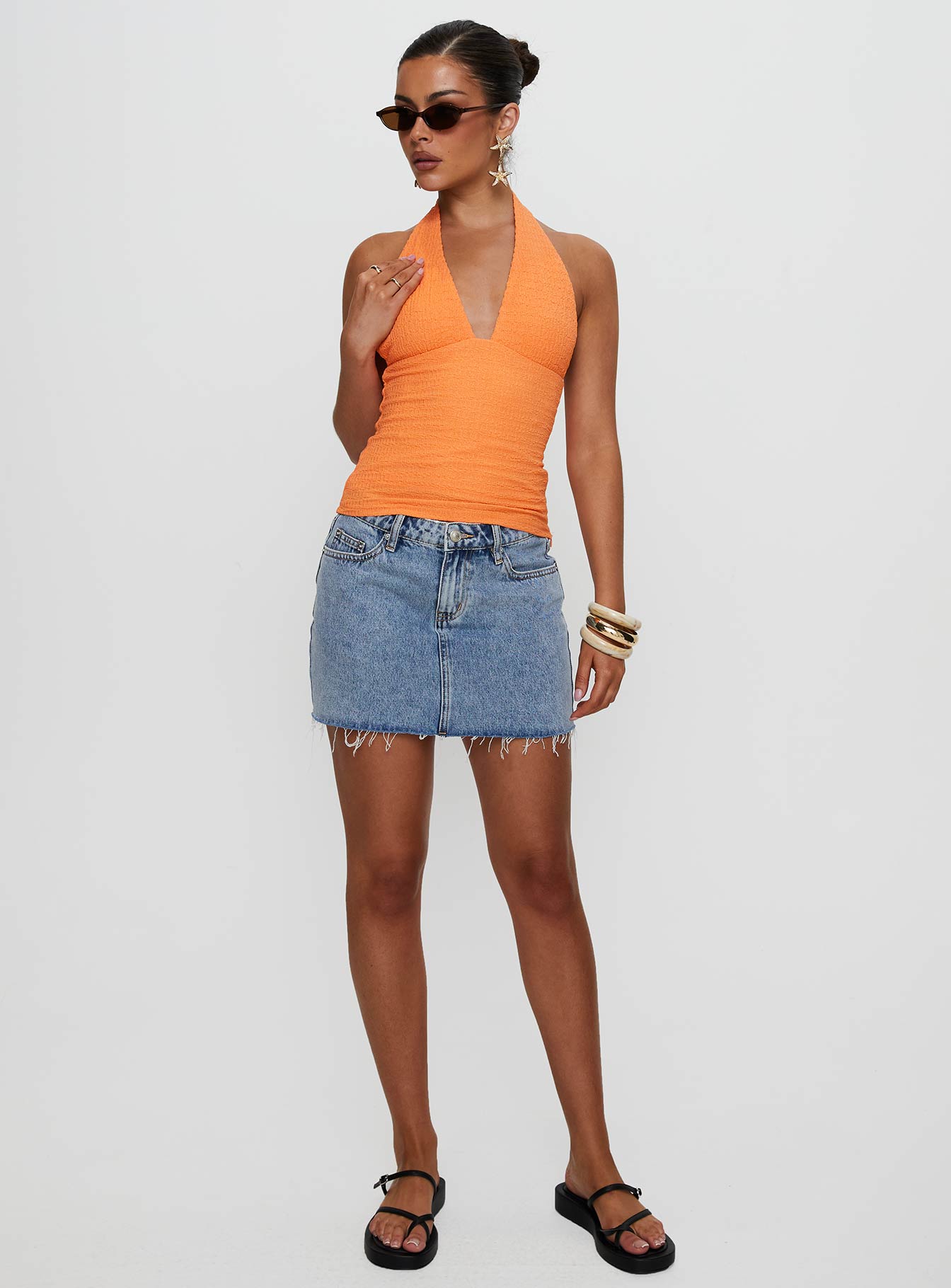 Emaline Halter Top Orange - Image 3