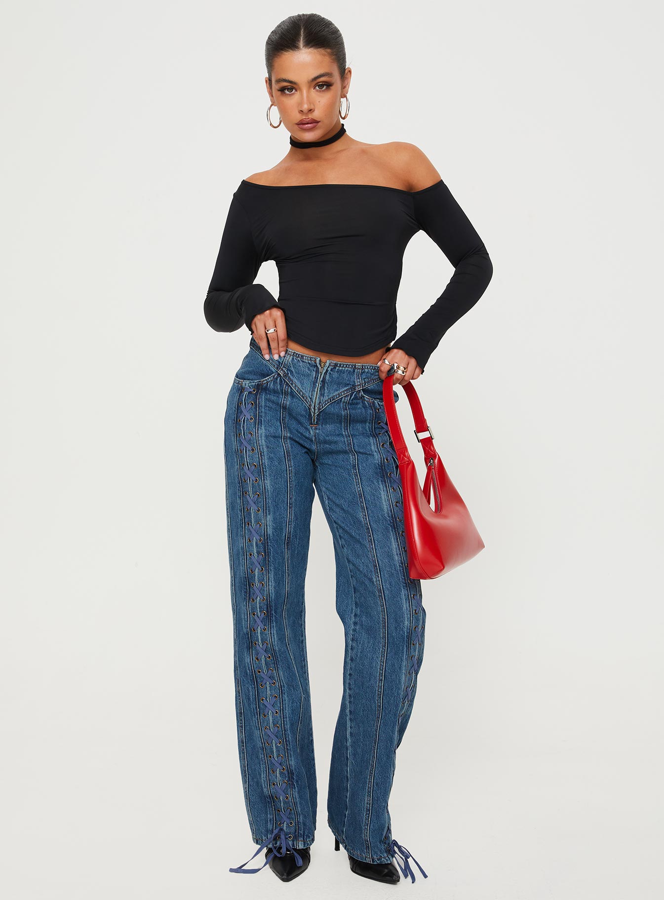 Vito Cold Shoulder Top Black - Image 3