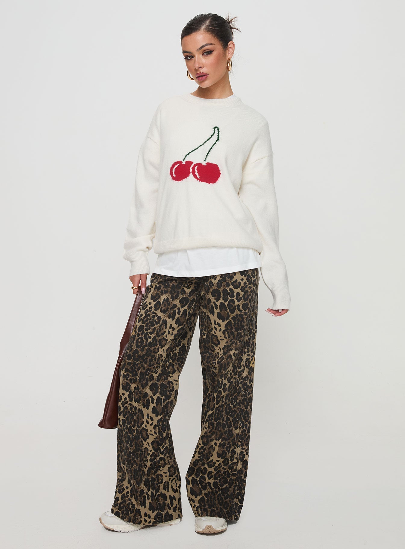 Cherry Dreams Knit Jumper Cream - Image 3