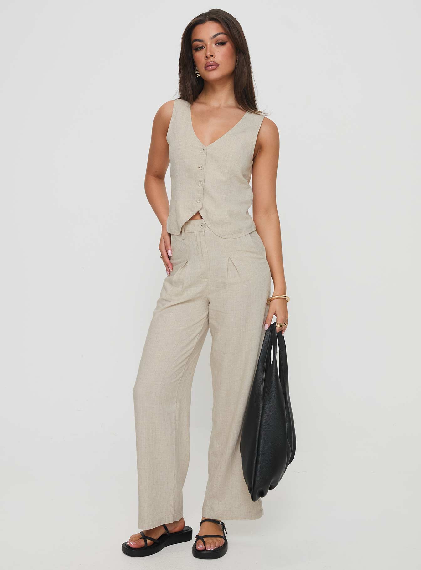 Sofi Vest Top Beige - Image 3