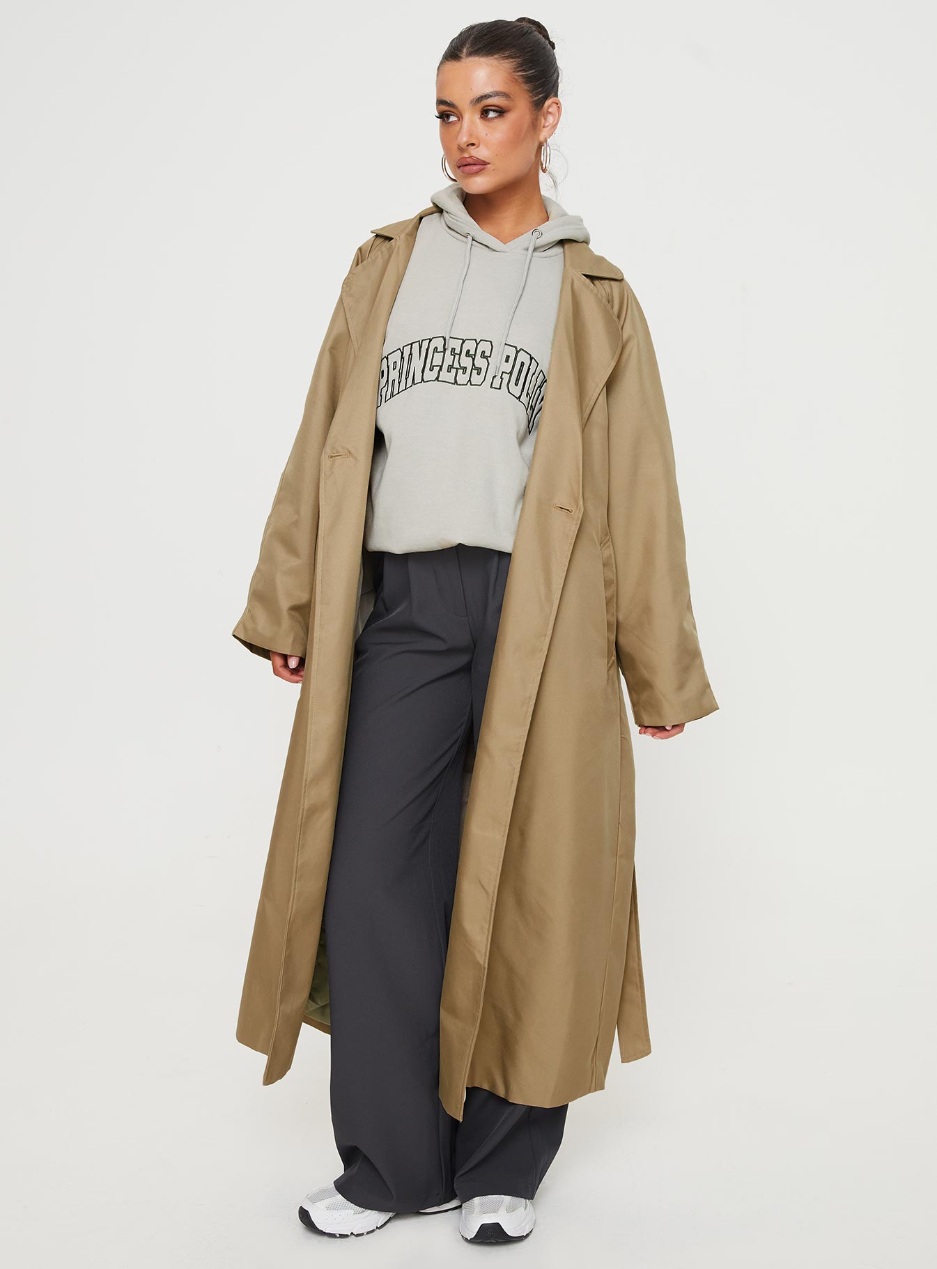 Pave The Way Trench Coat Beige - Image 3