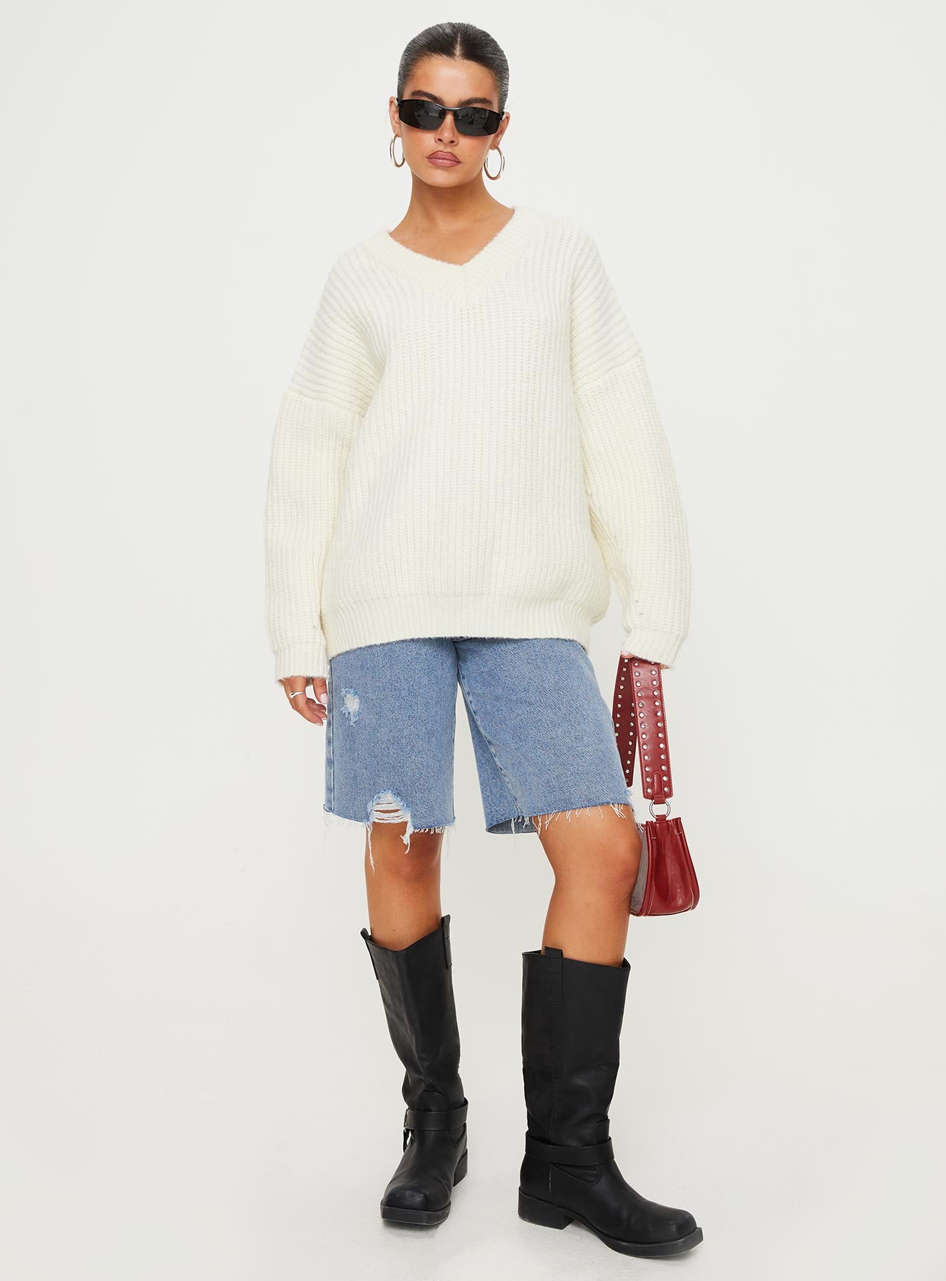 Jem Oversized Sweater Cream - Image 3