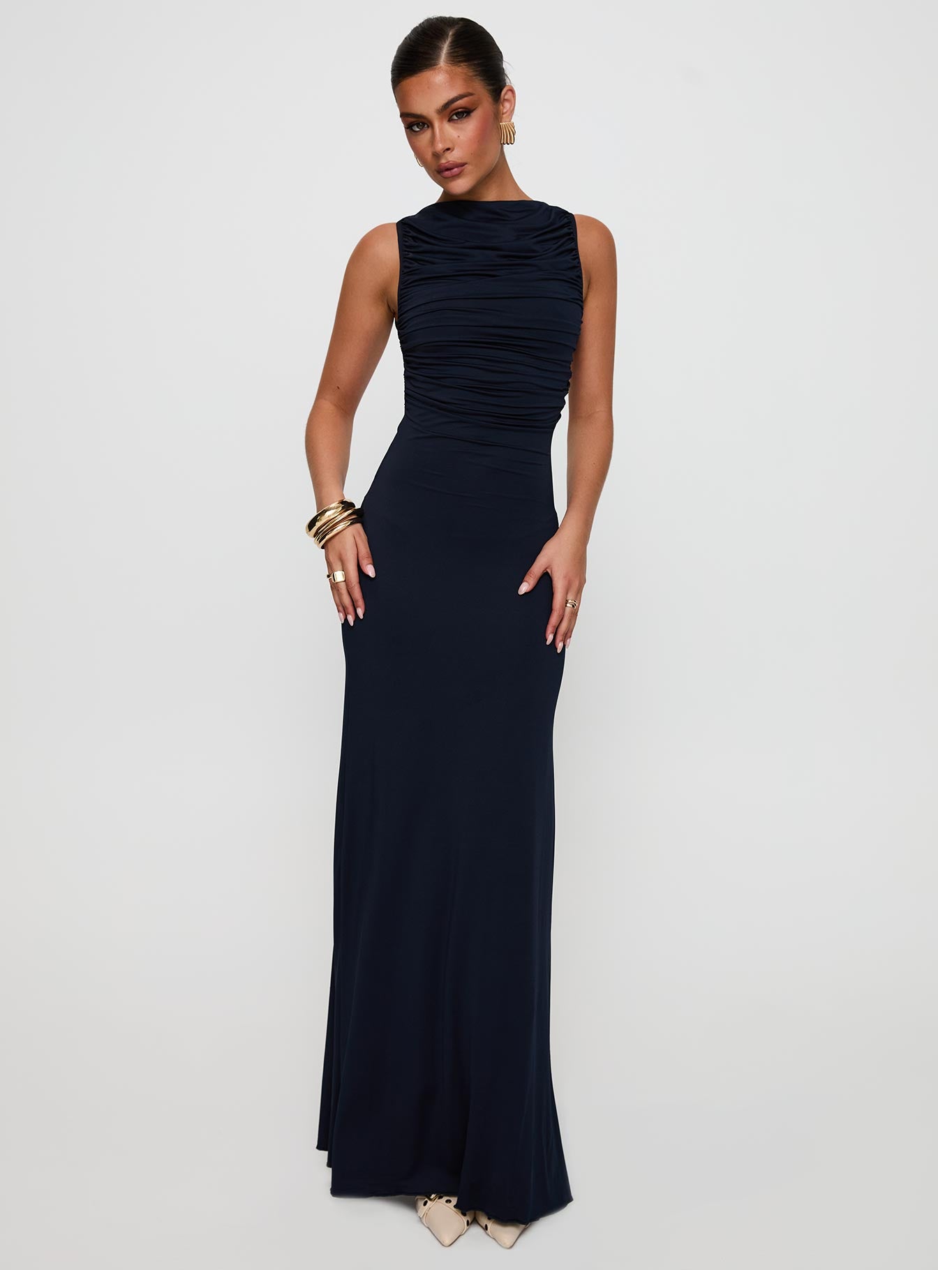 Undeniable Cut Out Maxi Dress Navy - Image 3