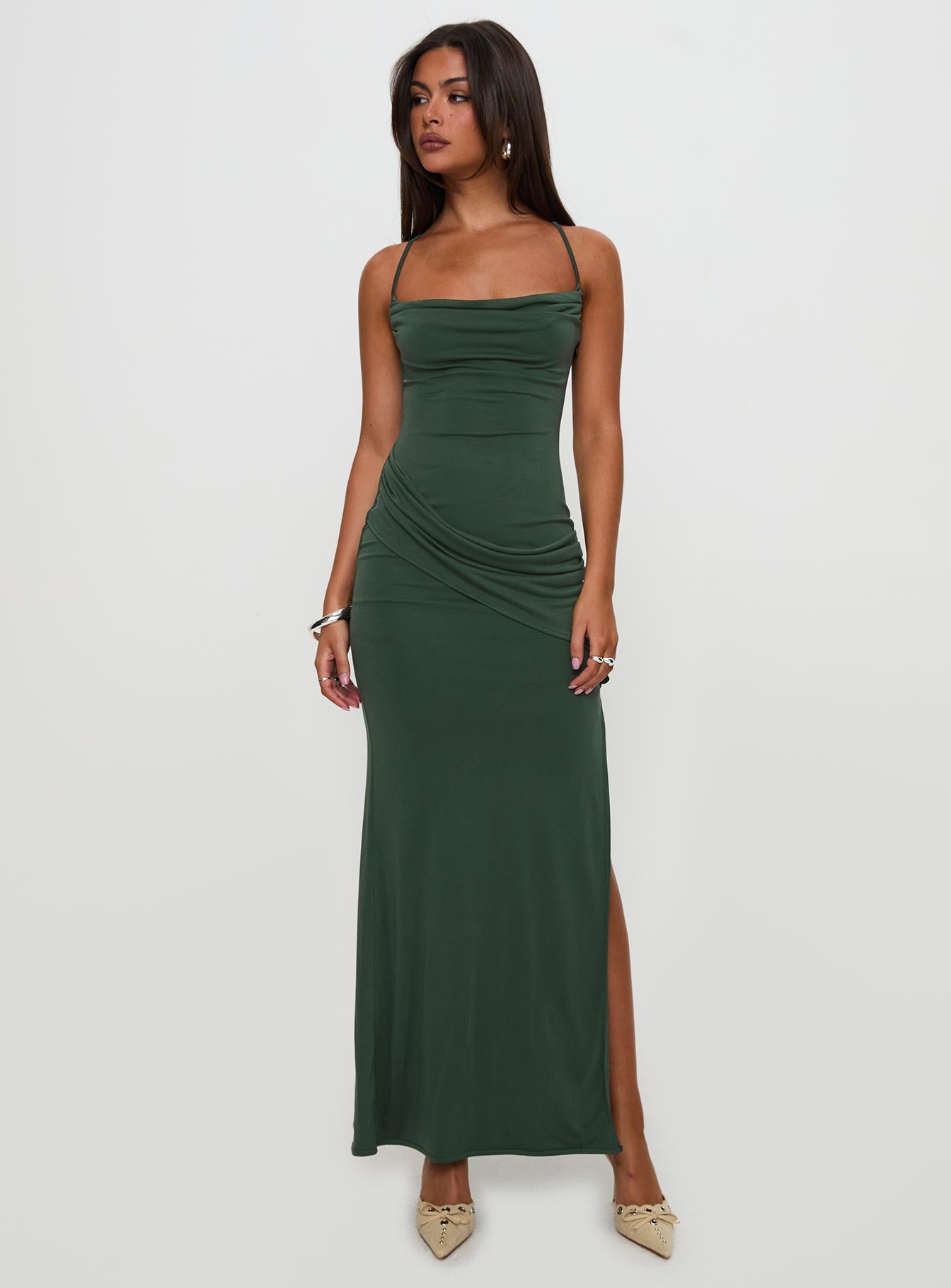 Marchesi Maxi Dress Green - Image 6