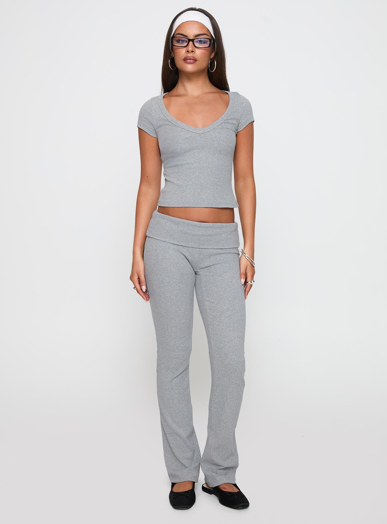 Truth Be Told Straight Leg Pant Grey Marle - Image 3