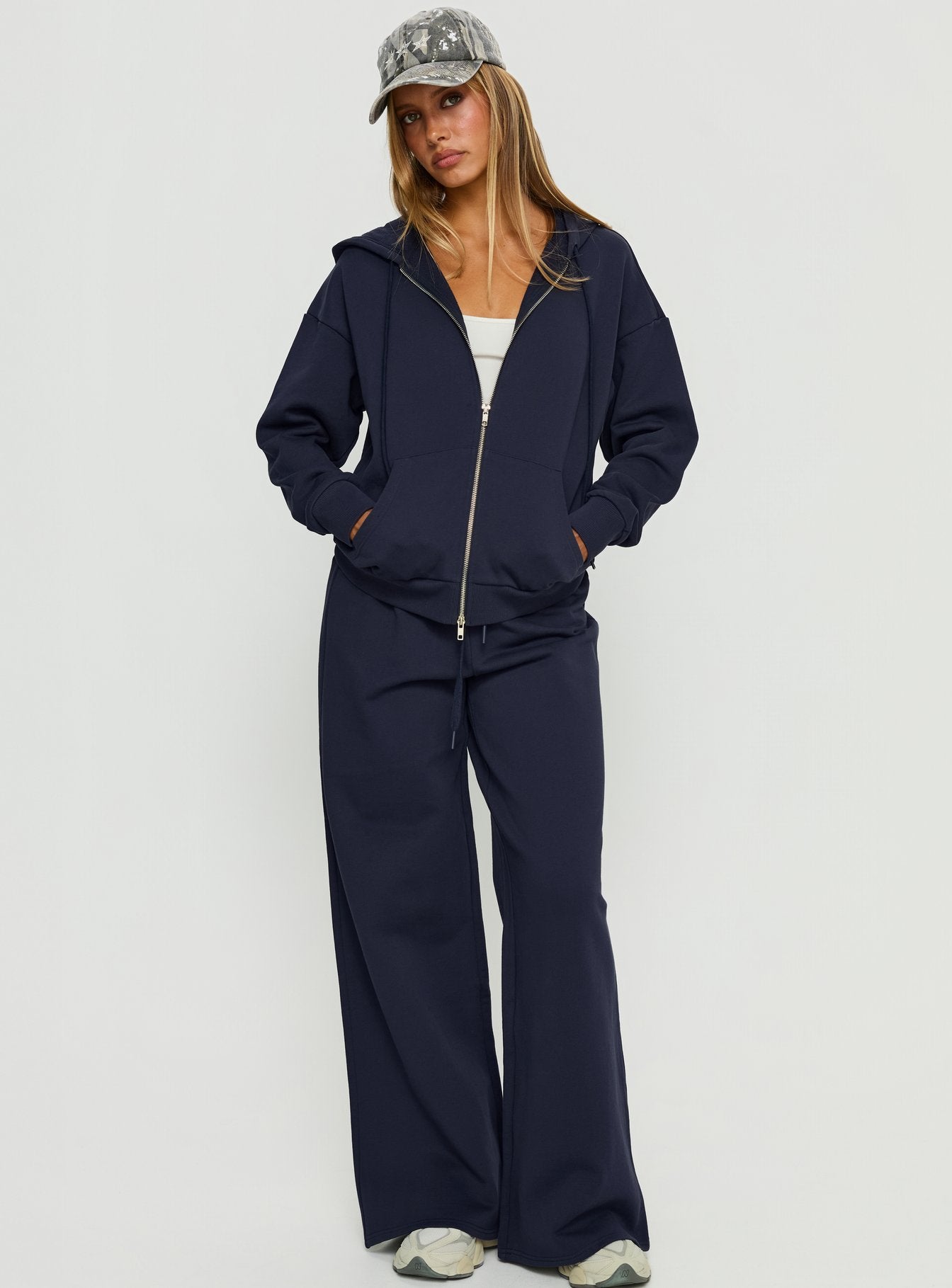 All Day Oversized Hoodie Navy - Image 3