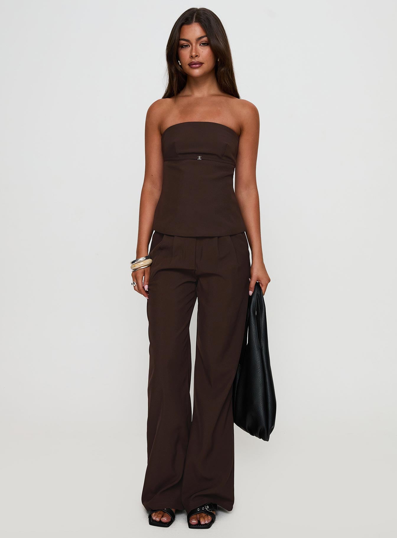 Irresistible Strapless Top Chocolate Petite - Image 3