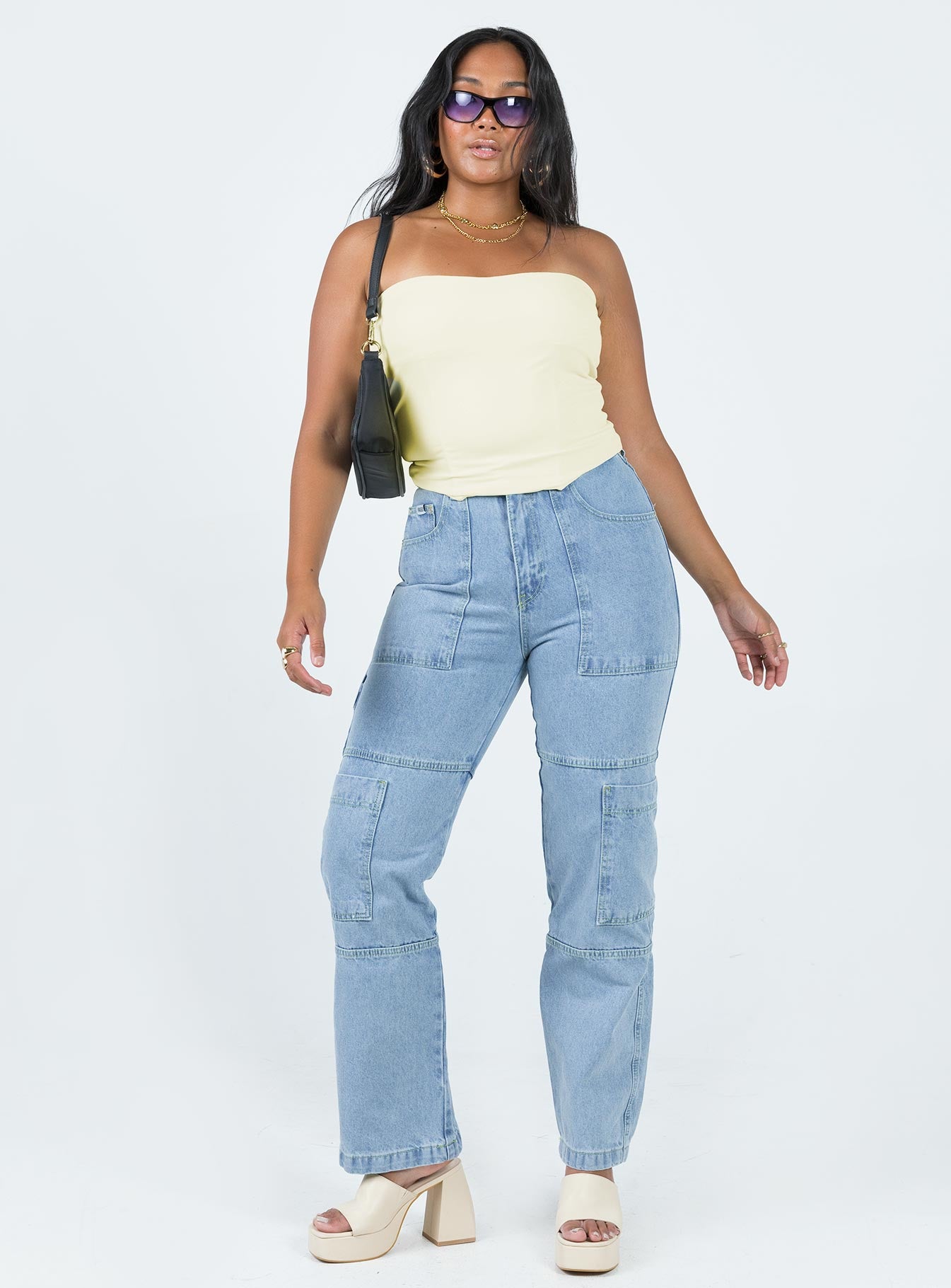 The Ragged Priest Combat Organic Cotton Denim Light Blue - Image 3